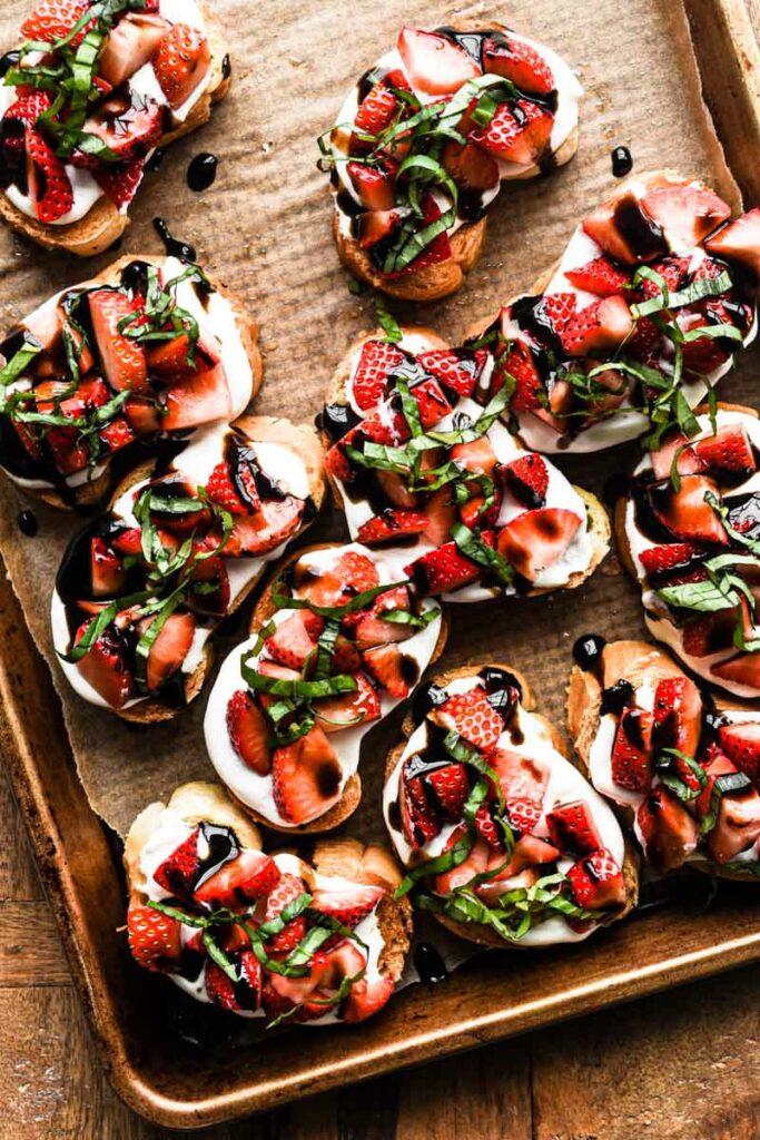 Strawberry Balsamic Crostini