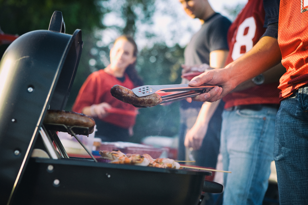 tailgating outside football game